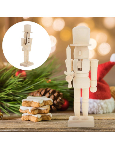 Adorno de Navidad Soldado de Nuez de Madera SEWACC 20.5cm