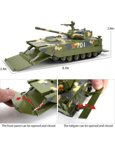 Tanque Militar de Aleación Guarsiliymi con Sonido y Luz 21cm 2