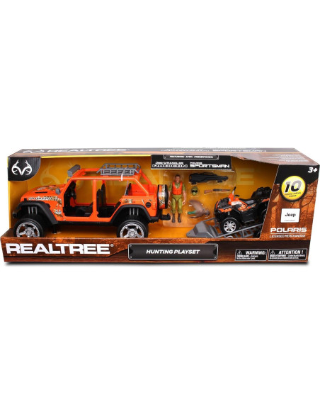 Set de Juego NKOK Realtree Jeep Wrangler y ATV Polaris 10 Piezas