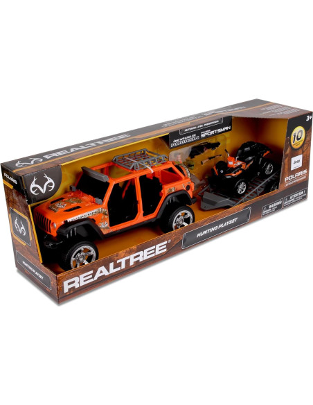 Set de Juego NKOK Realtree Jeep Wrangler y ATV Polaris 10 Piezas