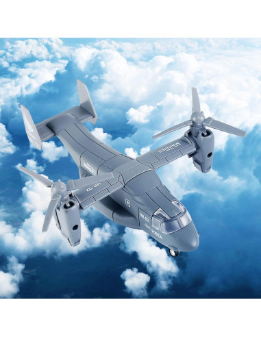 Juguete Helicóptero Militar OTONOPI V-22 con Luces y Sonidos