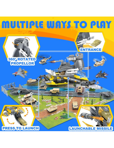 Juguete Militar Frontoytall con Vehículos y Figuras 0.69 kg