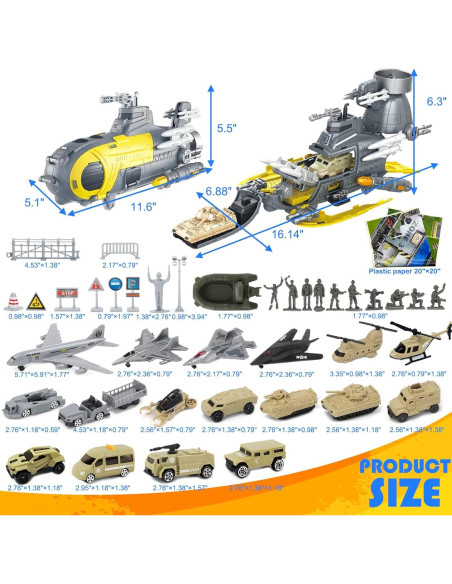 Juguete Militar Frontoytall con Vehículos y Figuras 0.69 kg Juguete Militar Frontoytall con Vehículos y Figuras 0.69 kg