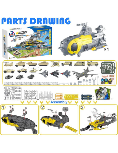 Juguete Militar Frontoytall con Vehículos y Figuras 0.69 kg