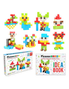 PicassoTiles Cubo Magnético 102 Piezas 1" Juguete Educativo