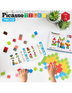 PicassoTiles Cubo Magnético 102 Piezas 1" Juguete Educativo 2