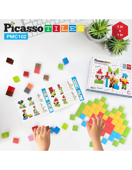 PicassoTiles Cubo Magnético 102 Piezas 1" Juguete Educativo PicassoTiles Cubo Magnético 102 Piezas 1" Juguete Educativo