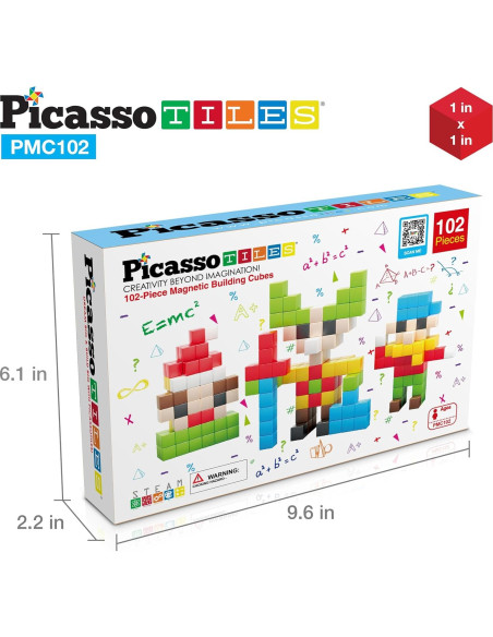 PicassoTiles Cubo Magnético 102 Piezas 1" Juguete Educativo PicassoTiles Cubo Magnético 102 Piezas 1" Juguete Educativo