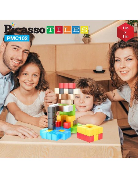 PicassoTiles Cubo Magnético 102 Piezas 1" Juguete Educativo PicassoTiles Cubo Magnético 102 Piezas 1" Juguete Educativo