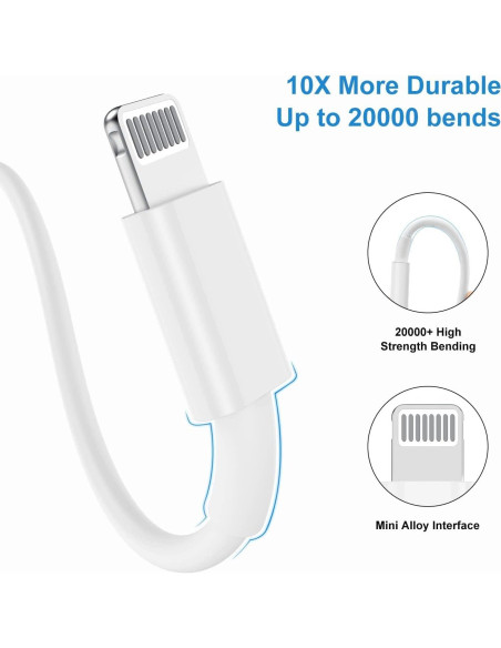 Cable de Carga Rápida USB C a Lightning Cionum 3m 20W Cable de Carga Rápida USB C a Lightning Cionum 3m 20W