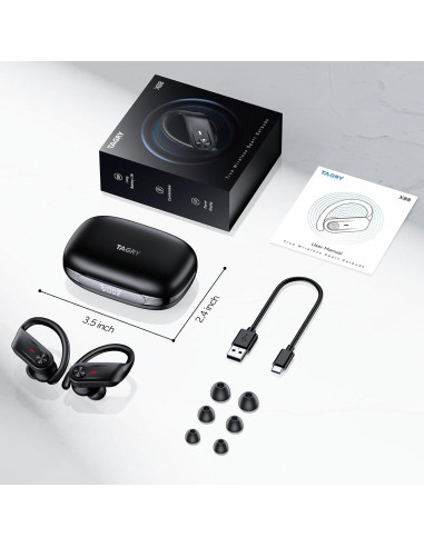 Auriculares Inalámbricos TAGRY X88 Bluetooth 5.4 IPX7 80Hrs