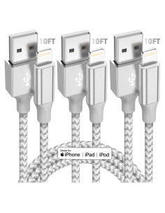 Cargador Rápido Bkayp 3pack 3.05m Cable Lightning MFi