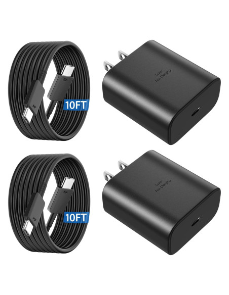 Cargador Rápido USB C Vilive 45W con Cable 10FT para Samsung