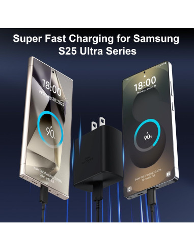 Cargador Rápido USB C Vilive 45W con Cable 10FT para Samsung