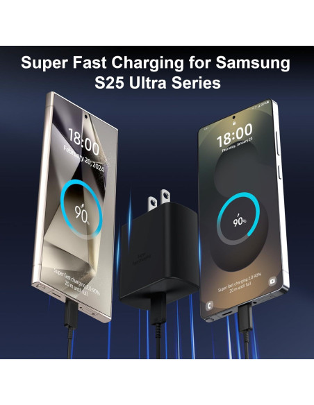 Cargador Rápido USB C Vilive 45W con Cable 10FT para Samsung