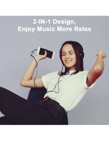 Adaptador 2-en-1 Lightning a 3.5mm MFi para iPhone