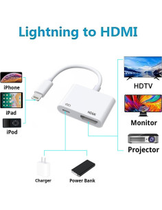 Adaptador Lightning a HDMI Untvie 1080P Compatible iOS 2