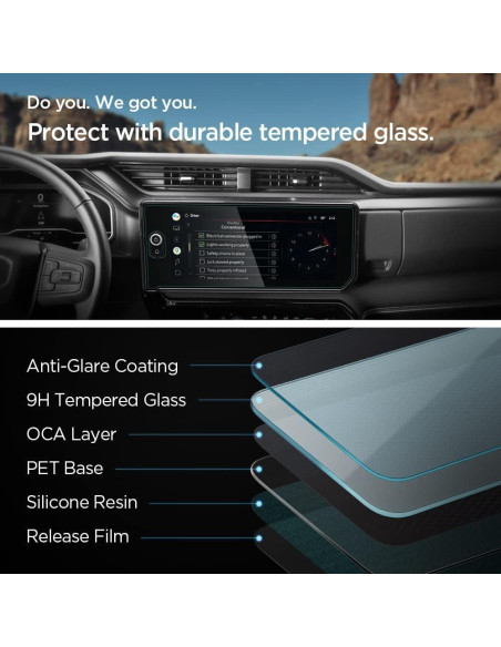 Protector de Pantalla Vidrio Templado Spigen 13.4" GMC Sierra/Chevrolet Silverado