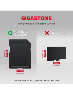 GIGASTONE 16GB Paquete de 5 Tarjetas SD UHS-I Clase 10 Full HD 2