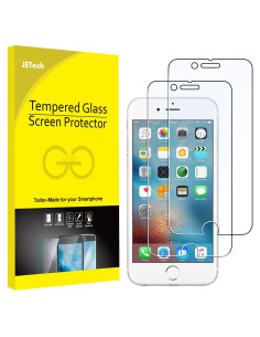 Protector de Pantalla JETech para iPhone 6/6s 4.7" Vidrio Templado 2-Pack