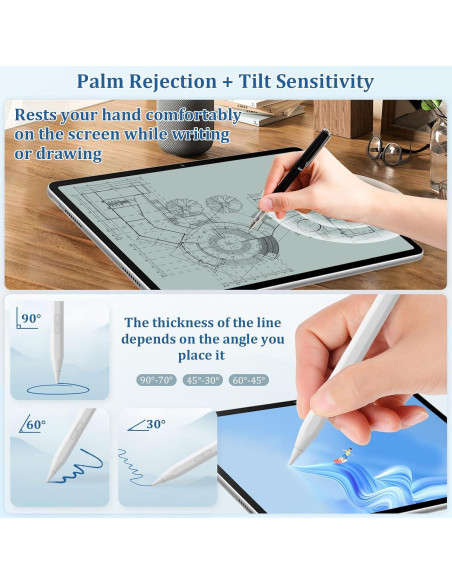 Lápiz Stylus AI Nymus para iPad Pro/Air/Mini - 6 Funciones Lápiz Stylus AI Nymus para iPad Pro/Air/Mini - 6 Funciones