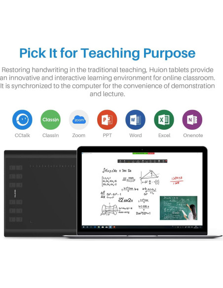 Tableta Gráfica Huion H1060P 25.4x15.88cm 8192 Niveles Presión