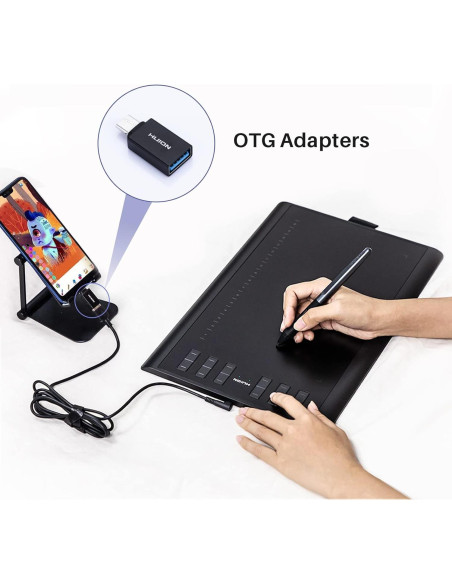 Tableta Gráfica Huion H1060P 25.4x15.88cm 8192 Niveles Presión