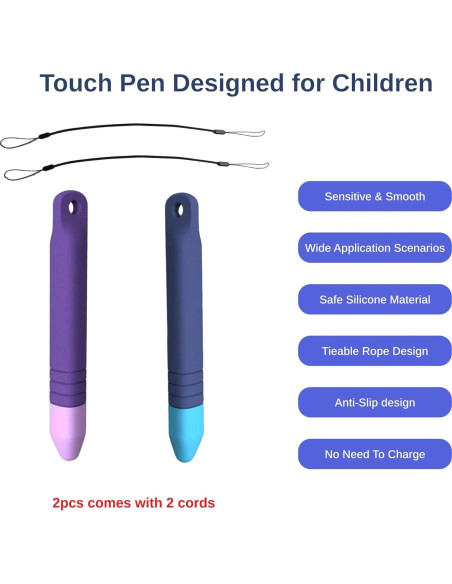 Lápiz Stylus para Niños CGSZDMZY 2 Azules y 2 Cuerdas