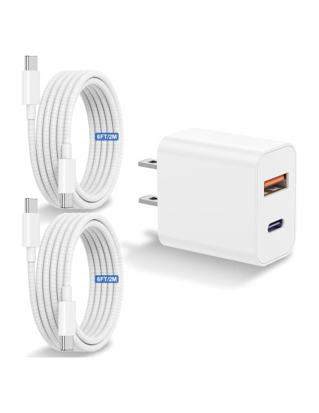 Cargador Rápido USB C Lefcen 20W Doble Puerto para iPhone 15