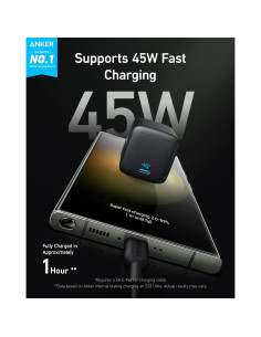 Cargador Anker 313 45W USB-C Plegable Carga Rápida para Samsung 2