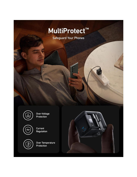 Cargador Anker 313 45W USB-C Plegable Carga Rápida para Samsung