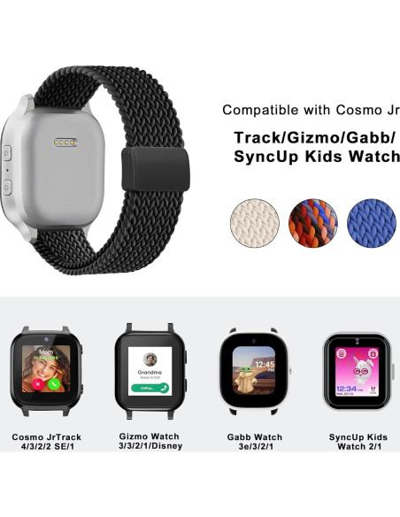 Banda de reloj trenzada Folavii 20mm para Cosmo JrTrack y Gizmo