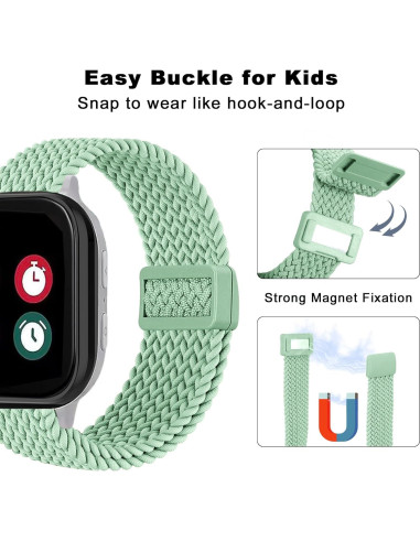 Banda de reloj trenzada Folavii 20mm para Cosmo JrTrack y Gizmo