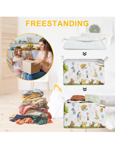 Cesta de Almacenamiento Winnie Pooh 38x25x22 cm Impermeable