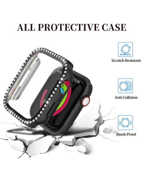 Funda Bling Haojavo para Apple Watch 44mm SE Series 6 5 4