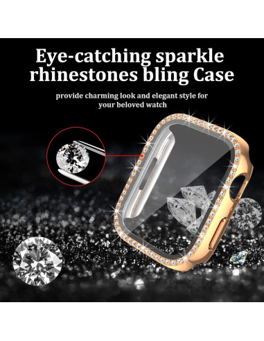 Funda Bling Haojavo para Apple Watch 44mm SE Series 6 5 4