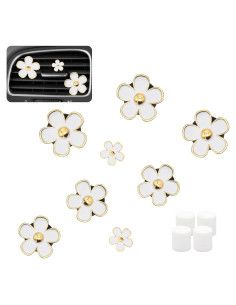 Clips de Ventilación para Auto Acantha 8pcs Flores Margarita
