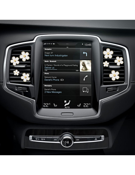 Clips de Ventilación para Auto Acantha 8pcs Flores Margarita