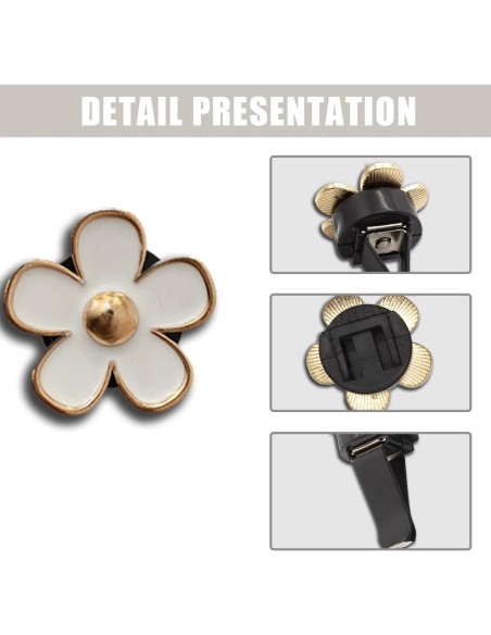 Clips de Ventilación de Aire para Auto Couslcd 8 Piezas Blanco