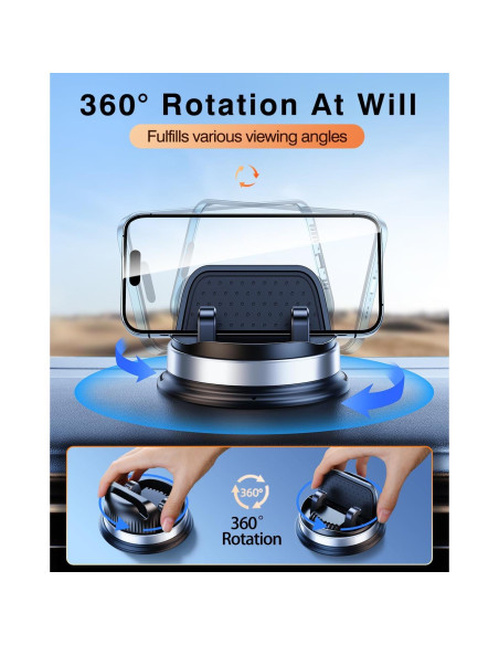 Soporte para Teléfono Móvil DICMKY Plateado 360 Antideslizante Soporte para Teléfono Móvil DICMKY Plateado 360 Antideslizante