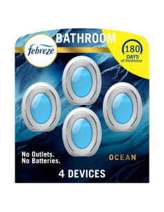 Ambientador Febreze Oceánico 4 Unidades, Combate Olores 45 Días