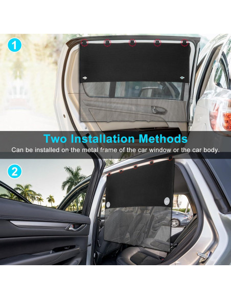 Sombrillas Magnéticas para Ventanas de Auto DIZA100 2 Pcs Sombrillas Magnéticas para Ventanas de Auto DIZA100 2 Pcs