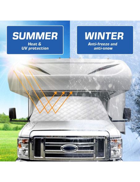 Cubierta de Parabrisas BougeRV para Clase C Ford E450 1997-2025