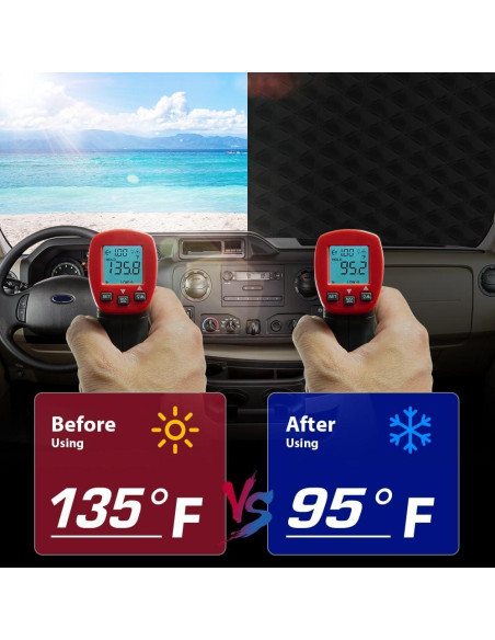 Cubierta de Parabrisas BougeRV para Clase C Ford E450 1997-2025