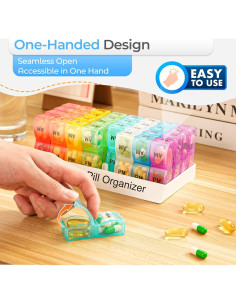 Organizador de Pastillas Mensual Colorwing AM PM 32 Compartimentos 2