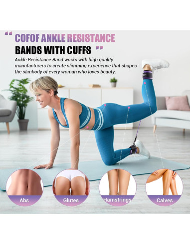 Bandas de Resistencia para Tobillos COFOF - 3 Niveles de Tensión