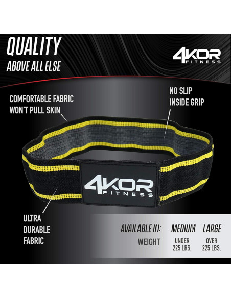 Juego de 3 Bandas de Resistencia 4KOR Fitness Antideslizantes