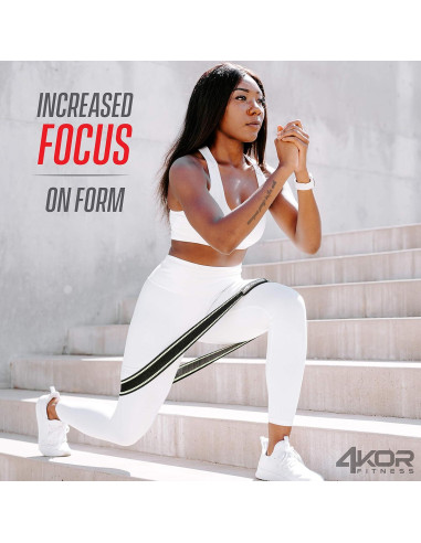 Juego de 3 Bandas de Resistencia 4KOR Fitness Antideslizantes