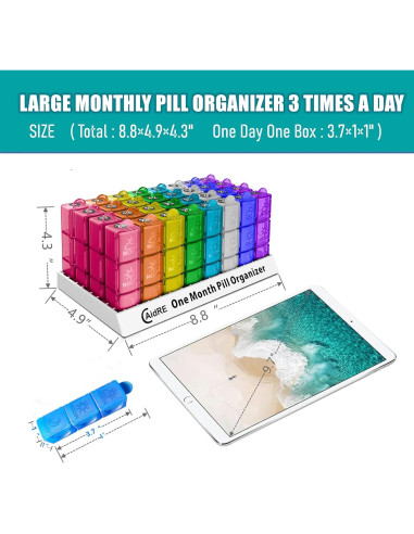 Organizador de Pastillas Mensual NewgGra 31 Compartimentos