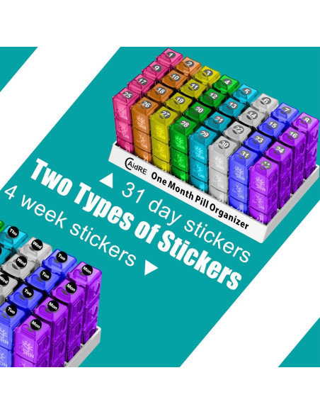 Organizador de Pastillas Mensual NewgGra 31 Compartimentos Organizador de Pastillas Mensual NewgGra 31 Compartimentos
